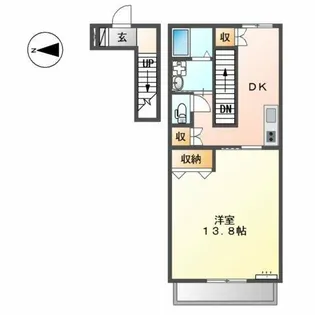 ユースコーポ晴丘【2階】の間取り