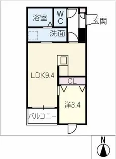 LECOCON 北名古屋【3階】の間取り