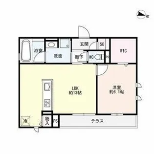 Sieben Yotsuya(ジーベンヨツヤ)【101号室】の間取り