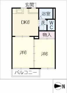 コートビレッジ石尾台【1階】の間取り