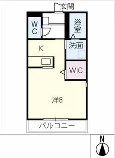 ジュネス八ツ面 A【2階】の間取り