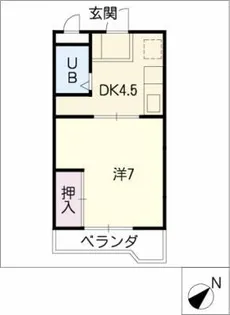 サンハイツ前田【3階】の間取り