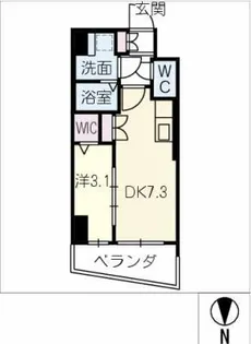 エステムコート名古屋上前津【2階】の間取り