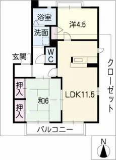 グランドゥールⅡ【1階】の間取り