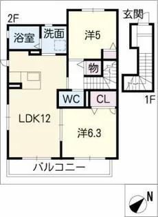 アミコート【2階】の間取り