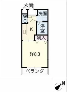 ルーミー寺本2号館【3階】の間取り