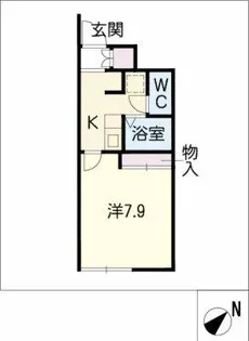 レオネクストエール【1階】の間取り