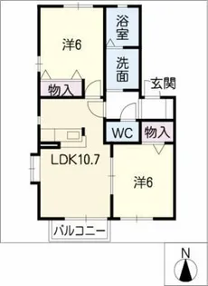 フローラルコート【1階】の間取り