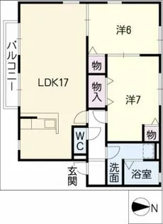 カーサ・コモドB棟【2階】の間取り