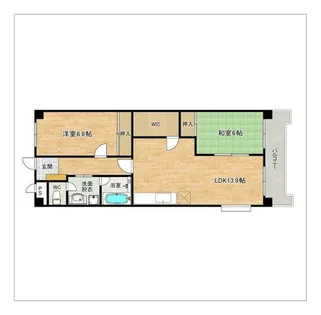 エトワール大野城【101号室】の間取り