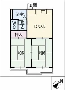 エクセル大峯【2階】の間取り