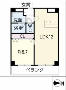 ハイシティーやの【3階】の間取り