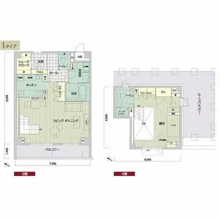 メイビル向陽町【3階】の間取り