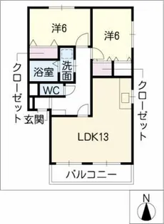 コート半田東 A棟【2階】の間取り