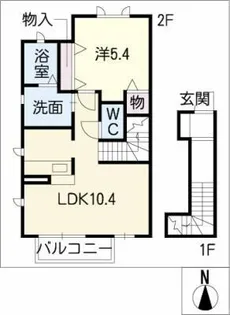 ポラリス D棟【2階】の間取り