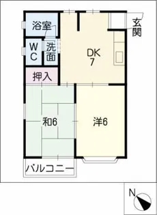 エクレール・シェソワ【1階】の間取り
