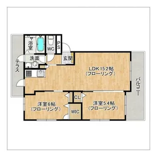 グランドールB【1階】の間取り