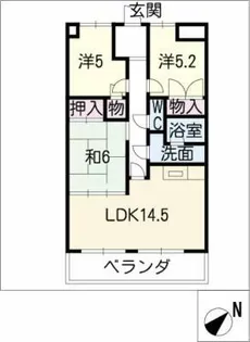 ラ オプス今本【3階】の間取り