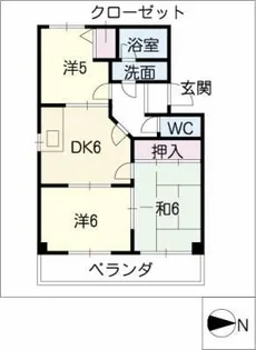 サンパレス【3階】の間取り