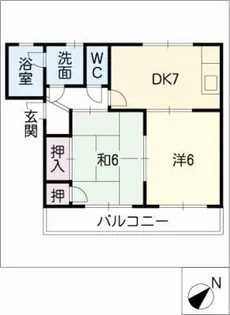 グレイス旭【2階】の間取り