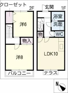アヴァンセ B【2階】の間取り