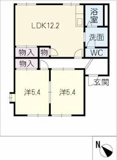 エステート雅 Ⅱ【1階】の間取り