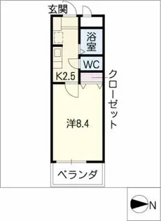エクセル植田西【1階】の間取り