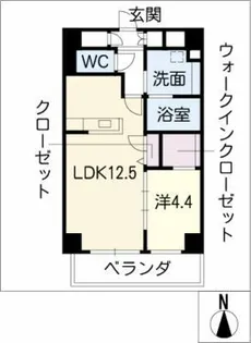 メルベーユ覚王山【7階】の間取り