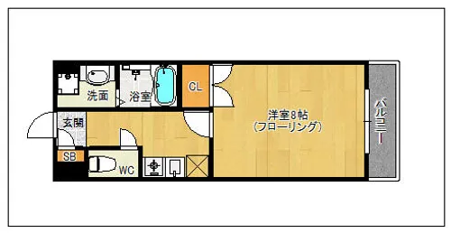 マルワノーブルエイト【502号室】の間取り