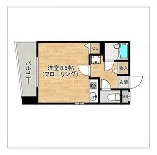 ベルメゾン百道【304号室】の間取り