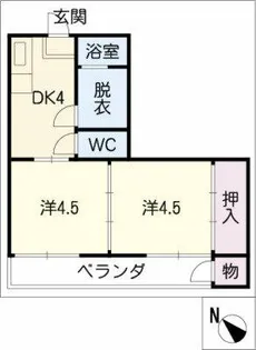 フラット大曽根【201号室】の間取り