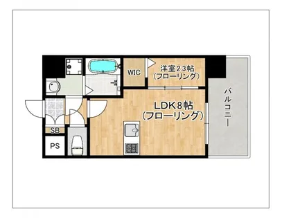 パグーロ西新南(旧 サムティ西新南SQUARE)【7階】の間取り