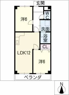 サンウイング加賀【3階】の間取り