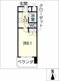 リエス伏見【5階】の間取り
