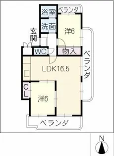 ユーハイツ平針Ⅱ【3階】の間取り