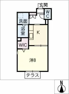 カーサ有楽【1階】の間取り