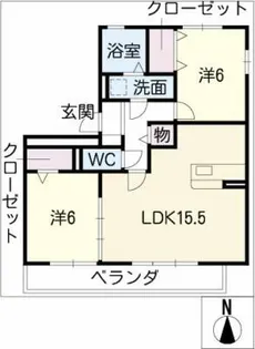 ラ・クオーレ【1階】の間取り