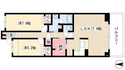 プライムメゾン富士見台【211号室】の間取り