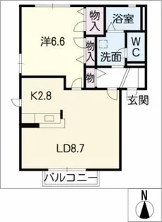 セレスタイト 西館【1階】の間取り