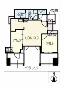 プラウドタワー名駅502・503【5階】の間取り