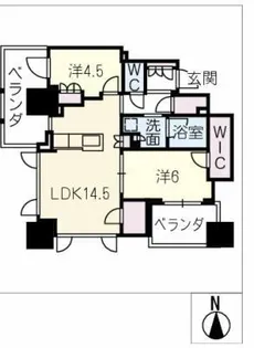 プラウドタワー名駅502・503【5階】の間取り