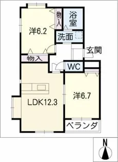 エスポアール【3階】の間取り