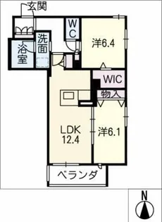 シャーメゾン恵方【3階】の間取り