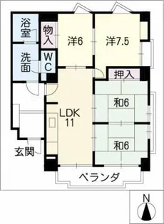 ホーメスト川名【4階】の間取り