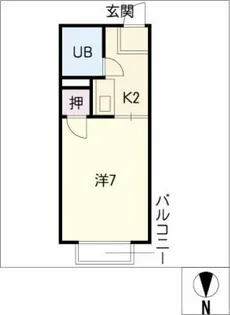 ドーミトリ前山B棟【2階】の間取り
