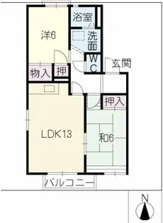 エクセル弐番館【1階】の間取り