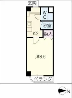 カシオペア犬山【4階】の間取り