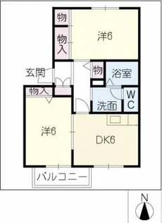 テラス花原【2階】の間取り