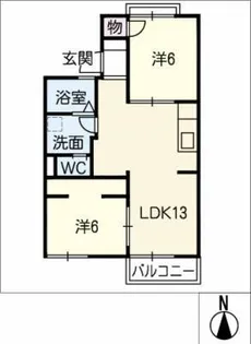 ファミール西前田 A【1階】の間取り