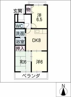 コーポメイ【2階】の間取り